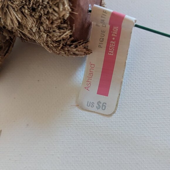 NWT Cute Sisal Bunny Rabbit w Carrot Plant Pick Fall Home Decor Michaels Ashland - Picture 7 of 7